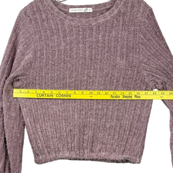 Altar'd State Elm Eyelash Sweater, Elderberry, Size Medium - Picture 4 of 9